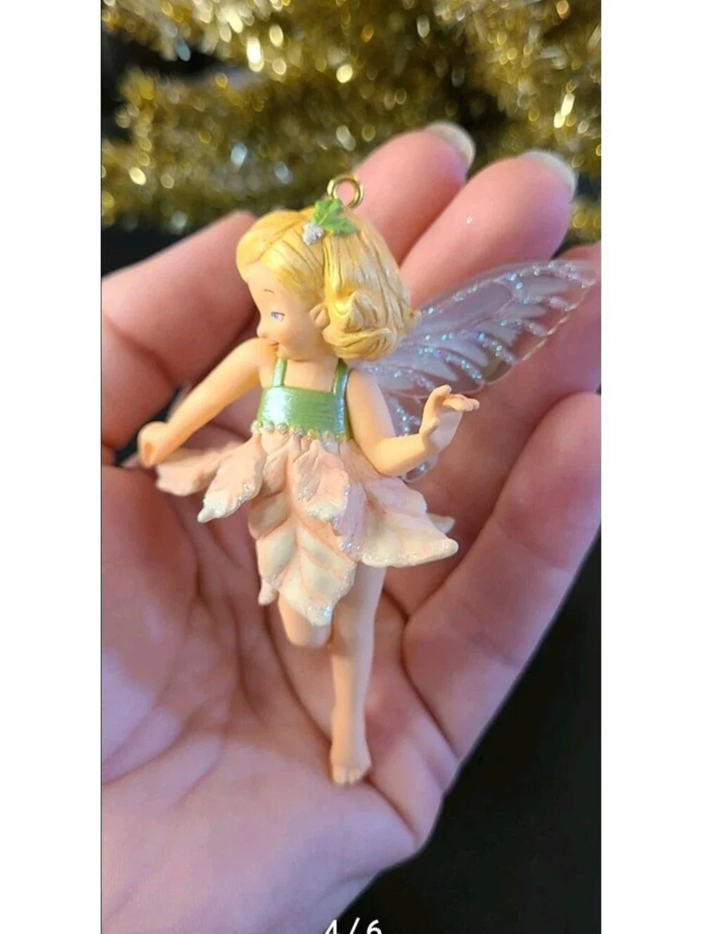 Hallmark 2007 Poinsettia Fairy Repaint Limited Edition Limited Quantity Ornament
